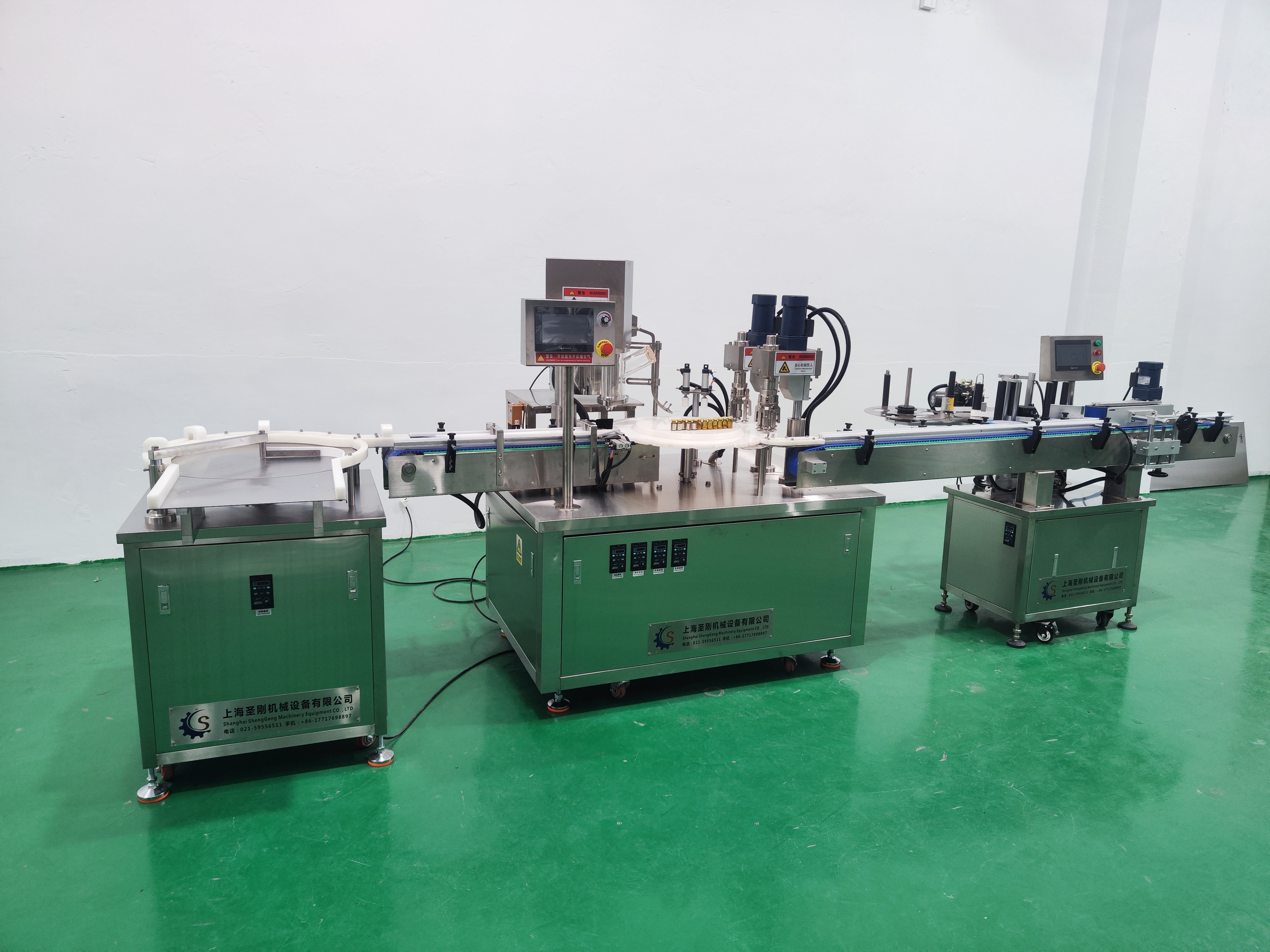 双头胶原蛋白肽粉末灌装贴标生产线