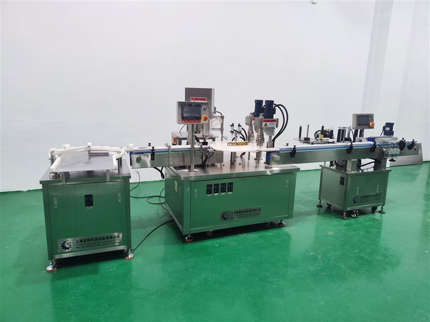 雙頭膠原蛋白肽粉末灌裝貼標生產線