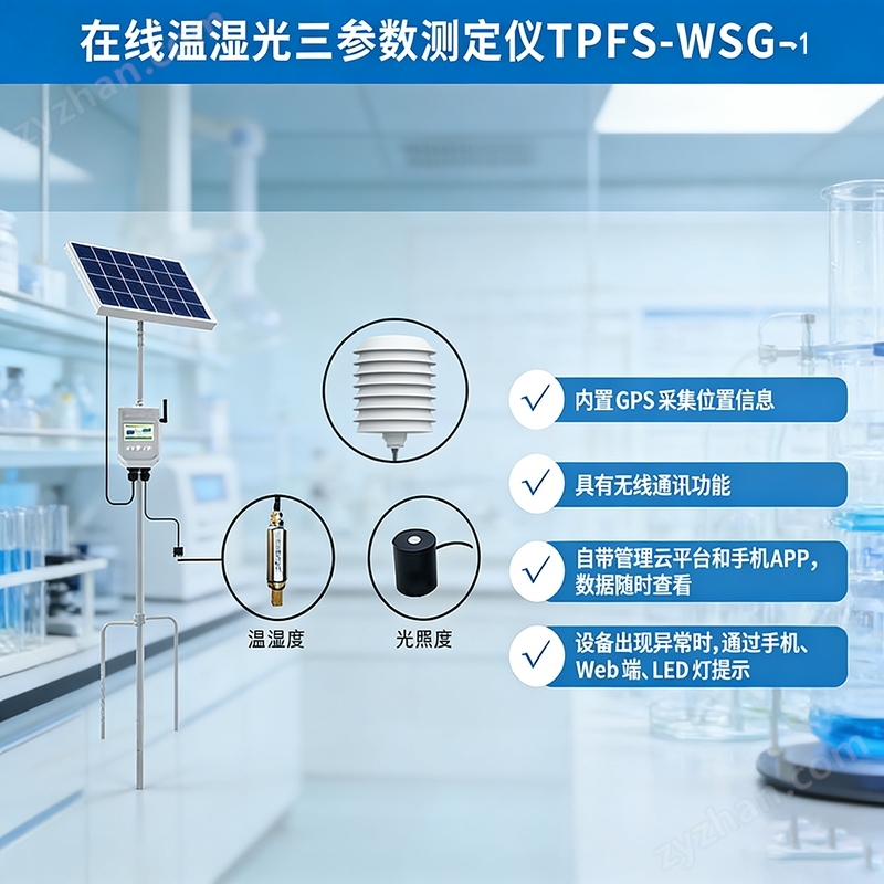 溫度分辨率0.1℃溫濕光測定儀TPFS-GFS-1